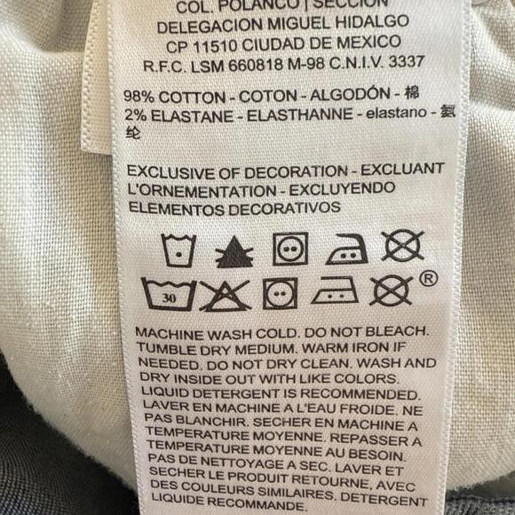 Levi's Denizen Ankle Slim High Rise Denim Blue Jeans Raw Hem Sz 10 EUC - Picture 6 of 8